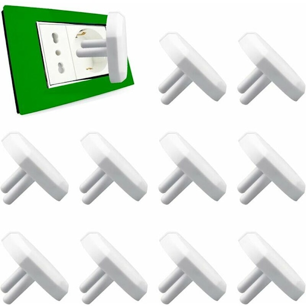 Baby stikdåsebeskytter med 10 stk. Beskyttelse Baby EU stik Elektrisk stikkontakt til børnesikkerhed