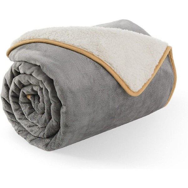 Vanntette trekk for små hunder - Vaskbart lite kattetrekk for beskyttelse av sofaen, Sherpa polar trekk for valp, beskyttelse av reversibel l