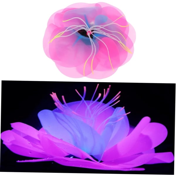 1 Pack Fluorescent Blooming Lotus Pond Flowers Artificial Flower Foam Floating Flower Pond Floating Decoration Aquarium Artificial Flower Lotus Flowe