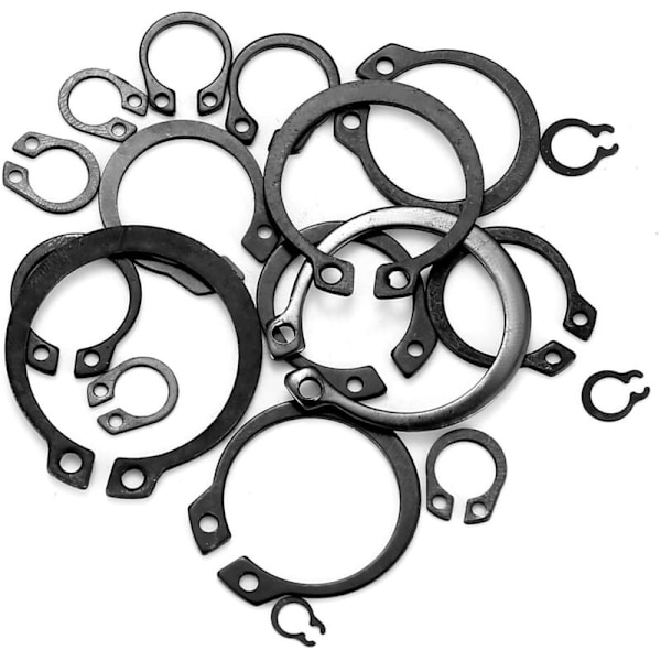 300 Delar E-clips Extern Låsring Kit, Snap Circlip Sortiment, Circlip Låsringar, M4-M28