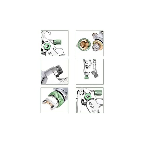 Professionel højtryks malersprøjtepistol Airbrush Kit Gravity Feed HVLP Pneumatisk malerpistol 600CC 1.4MM/1.7MM/2.0MM 3 størrelse dyser