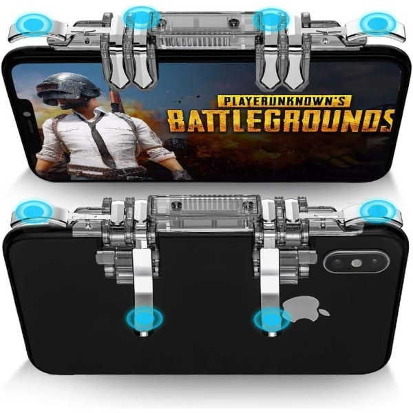 PUBG Mobile Game Controller, L1R1 Mobile Game 6 Fingers Trigger Känslig Skjutning och Sikte Tangenter för PUBG/Rules of Survival/Knives Out för Android