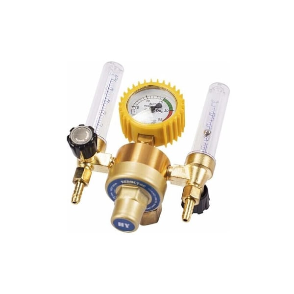 CO2 Tryckreducerare Mig Tig Flödesmätare Kontrollventil Svetsgasregulator Dubbelrör Bubbelräknare Flödesmätare