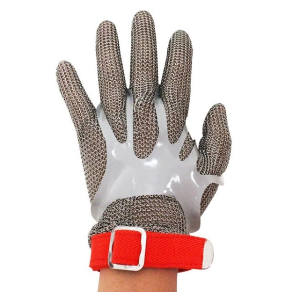 304 ringhandsker i rustfrit stål, anti-kædesavsfældemaskiner, niveau 5 anti-cut, venstre og højre generelle anti-cut handsker 1 (L)
