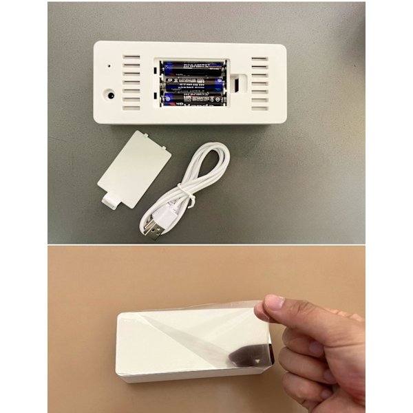 Sängklocka, högljudd väckarklocka med stor LED-display, plug-in enkel grundläggande digital klocka med USB-laddningsport, dimbar 14*6*3.3cm