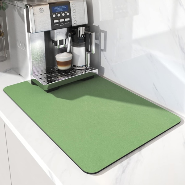 Kaffemat - Skjul Flekker - Gummibakside - Absorberende Oppvaskmatte for Kjøkkenbenk - Kaffe Bar (40cm*50cm)