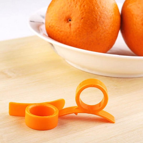 6 stk. Citrus Zester Peeler, Appelsinskalfjerner Citrusfjerner Plastik Skærer Nem Frugtkutter Frugtåbner Køkkengadget