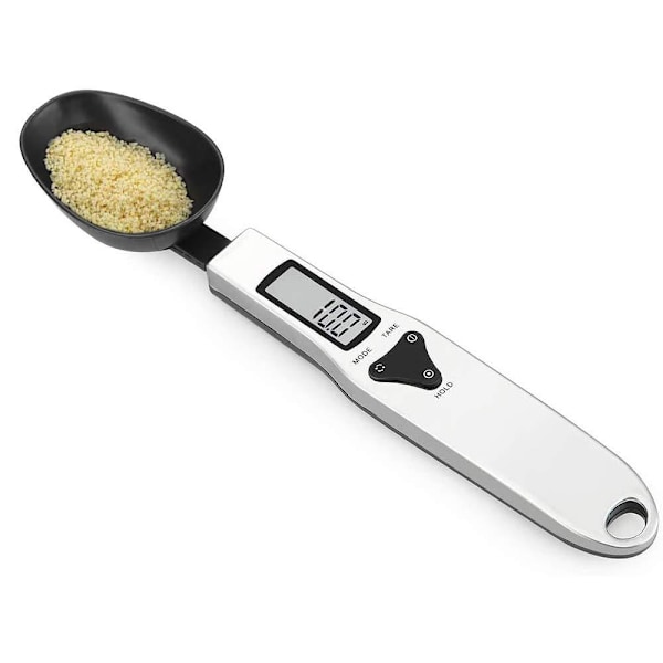 Rosenstein & Söhne precisionsvåg: digital skedsvåg, 3 tester, LCD-display, upp till 500 gram, 0,1 g noggrann (måttsked)