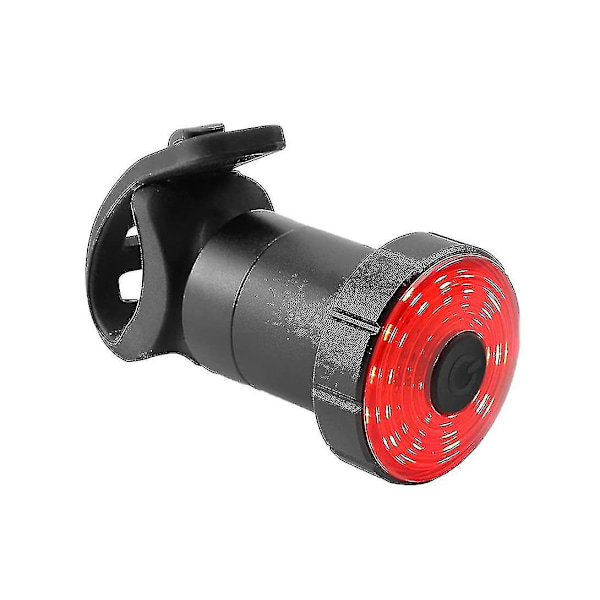 Cykel Baglygte, (Sort) Baglygte til Cykel, Genopladelig Smart Cykel Baglygte Saddelpind Montering Bremsesensor Cykel Baglygte LED Landevejscykel Tilbehør