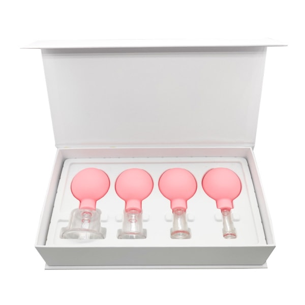 Gummi Massage pink Kropskopper Vakuum Cupping Briller Ansigt Hud Li