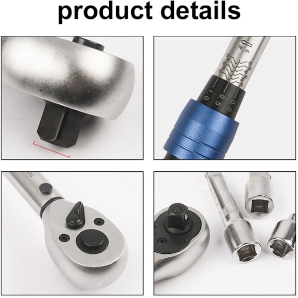 Justerbar 1/4 \"3/8\" Justerbar Terminalnyckel Spelsats 5-30 Slate Kit 5-30 N.m 10-60 N.m.