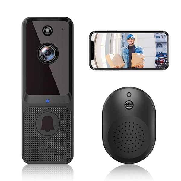 Videodörrklocka kamera-wifi intelligent högupplöst trådlös nattvision dörrklocka fjärr elektroniskt titthål