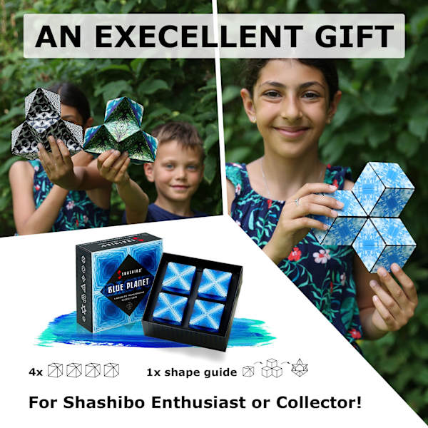 3D Rubiks kub transformationsbox gåva dekomprimering pedagogisk leksak variation av magnetisk Rubiks kub (blå)