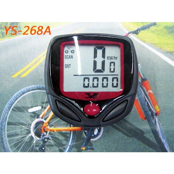 1 stk Vandtæt Trådløs Digital Cykelhastighedsmåler Odometer Cykling Hastighedstæller Kodetabel Cykel