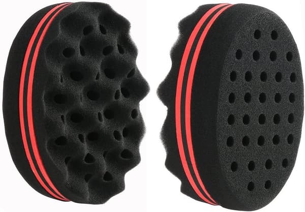 Sæt med 2 stk. (11,5*4,8*7 cm) svamp hårbørste dreads twist lock coil