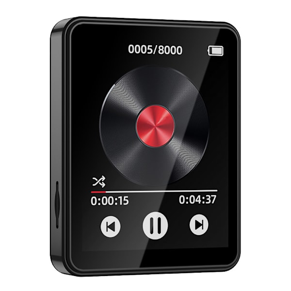 Mp3-soitin Bluetoothilla, 2,4 HD-kosketusnäyttö, audiosoitin, digitaalinen musiikkisoitin FM-e-kirjatoiminnolla, kannettava musiikkisoitin (16 Gt)