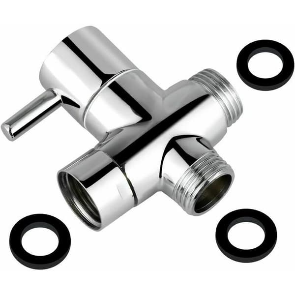 Veje Ventil, Massiv Messing G1/2 Håndbruser Bruser Komponenter Diverter Adapter Brusesystem Udskiftningsdel, Poleret Krom