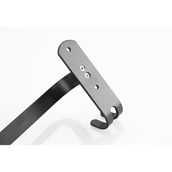 Sort håndklædeholder til toilet i aluminium til badeværelse (50 cm)