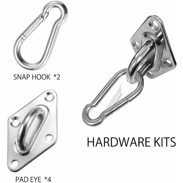 Skuggsegel-Kit Stål Skuggsegel Segelkit 304, Skuggsegel utrustning för fixering, triangulärt skuggtyg