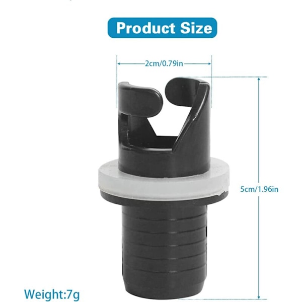 Fotpump slangadapter för båtadapter H-R 2 stycken uppblåsbar ventiladapter för uppblåsbar kajakpump