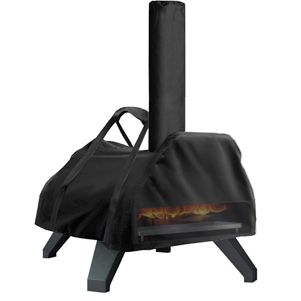 Skyddande Omslag för Pizzaugn, Bärbar Omslag Passar Karu 16, Vatten- och Dammtät Ugnsskydd, Svart (32.6 x 20.4 x 13.3 tum)