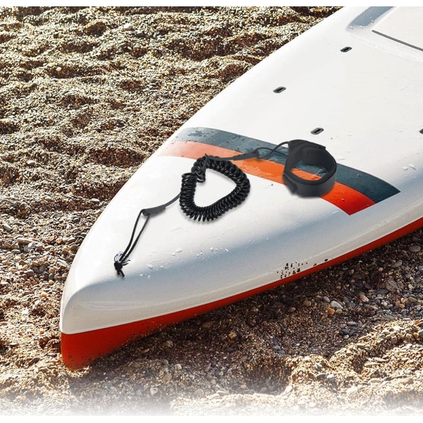 （Oransje farge） Surfebånd Kveilet Surfebrettbånd 5,5 mm Surfebrett