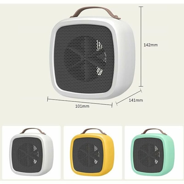 Liten, bærbar elektrisk varmeovn, Baderomsradiator MINI Radiator Styrende Keramisk Oppvarming For Kontor Soverom 500 W - 10 ×