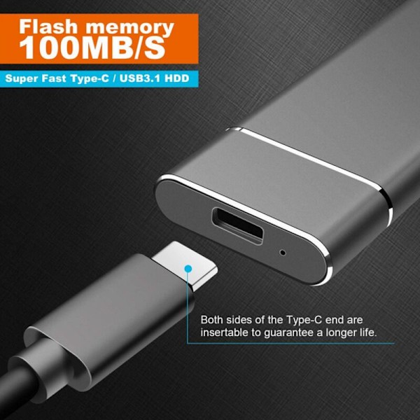 Hårddiskkabinett, M.2 NGFF USB C SSD-kabinett USB3.0 5 Gbps Höghastighetsöverföring USB 3.1 10 Gbps Typ C Metall Extern Hårddiskfodral för Win 7 10