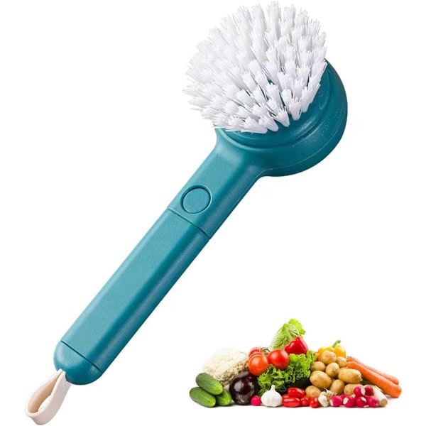 Grønnsaksbørste Fruktskrubb Børste Godt grep Lang håndtaksmat Rengjøringsbørste Multifunksjonelle Kjøkkenutstyr med Skreller Veggie Vaskbørste