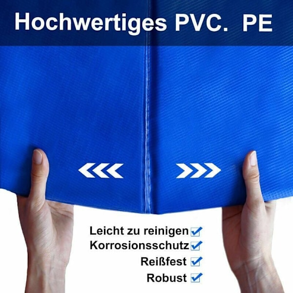 Trampolinbeskyttelsespude, erstatnings sikkerhedspude, UV-stråle resistent, anti-forskydning, kantbeskyttelse, 244cm (Blå)