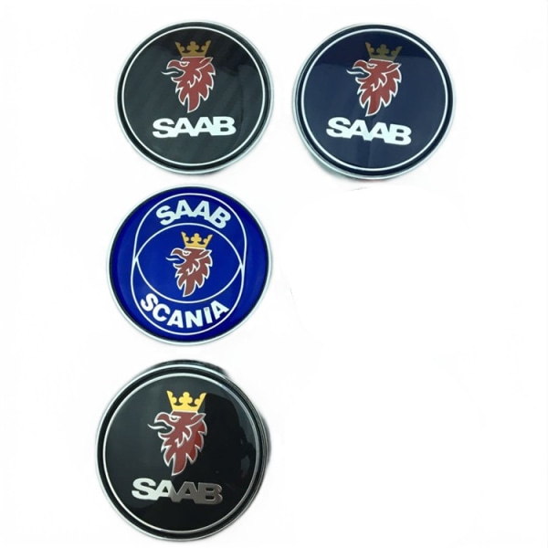 Lämplig för Saab bil bakre märke SAAB Saab 68mm märke 1 st (marinblå)