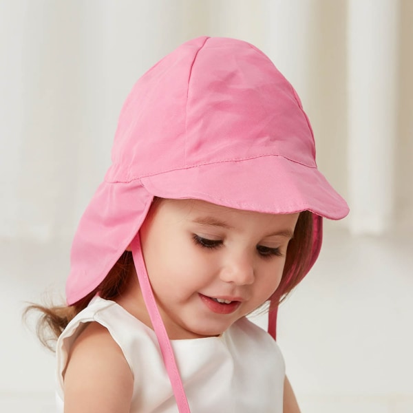 Baby Solhatt Barn Utomhus UPF 50+ Solskydd Mössor Flickor Pojkar Andas Snabbtorkande Justerbara Flik Kepsar För 0-5 År Gamla