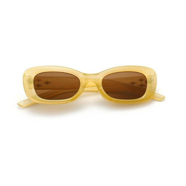 Square Sunglasses Fashion Eyeglasses - Yellow, Star Rivet Sunglas