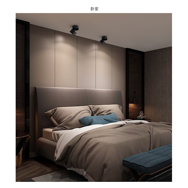 12W LED loftspot med justerbar lampehusvinkel, lampespot, loftspot