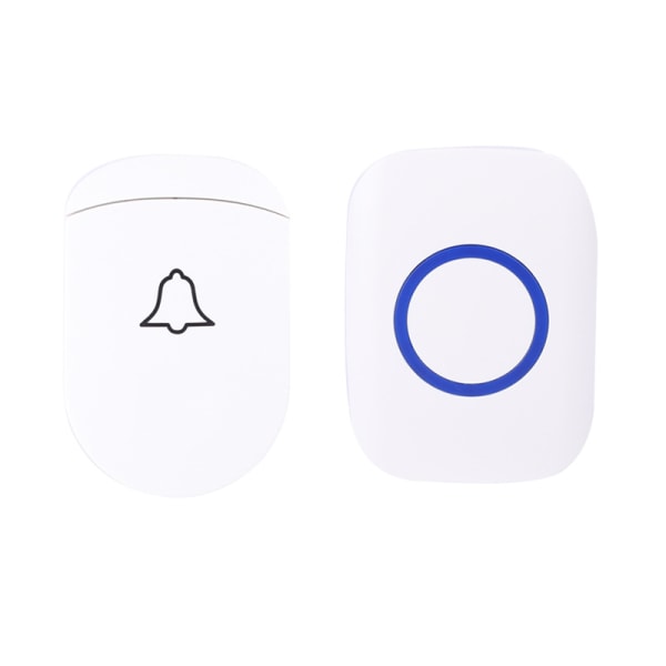 Wireless Doorbell, 1,000ft Range Loud Enough Doorbell, 5 Volume Levels and 52 Doorbells with LED Flashing (Big White Button)