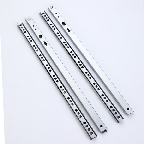 Heavy Duty 17mm Drawer Slides Grooved Steel Ball Bearing Slides Extension Sizes Metal Kitchen Cabinets Desktop Capacity