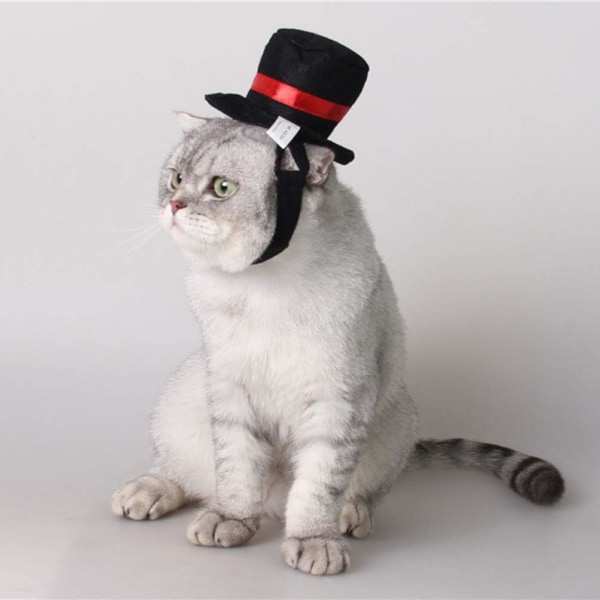 Pet Hund Kat Top Hat Cosplay Kostume Sort Top Hat Jul Hallo