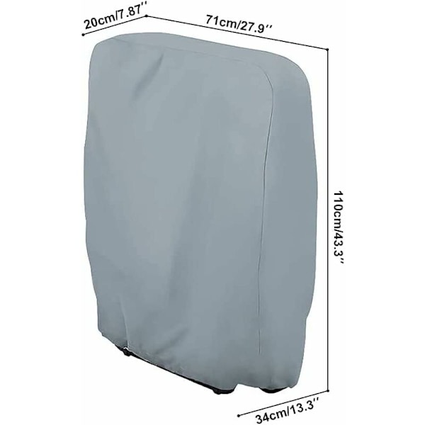 B71 × H110cm Skyddande överdrag för lång fällstol, TRANSATE CHARGE DOURC DOULT, vattentätt, anti-UV, Relax trädgårdsöverdrag 210D Oxford för Relax Chai