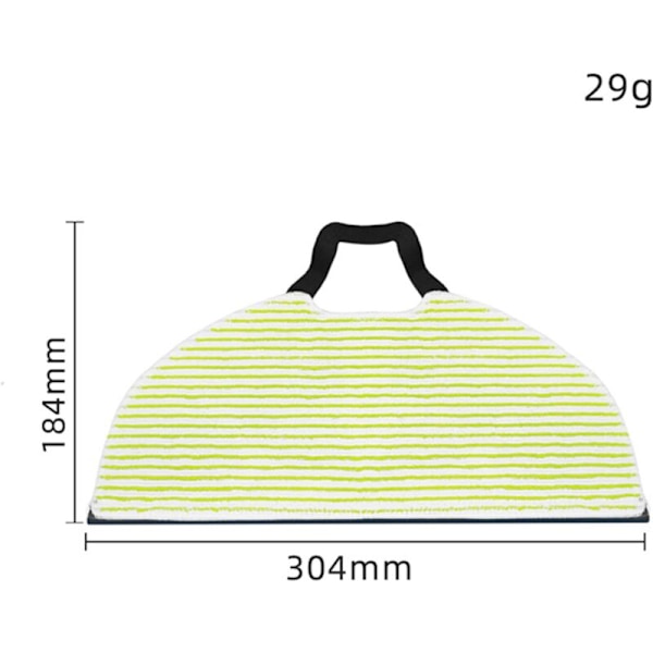 Sarja 6 varatyynyä Shark RV2410 höyrymoppiin 2610wd 2610WA/WFUS SWEEPER ROBOT - Mikrokuitu pestävä - 184 x 304 mm