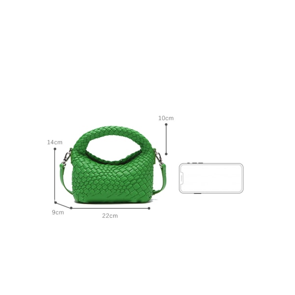Grøn Håndtaske Kvinde Mini Lille Taske Håndvævet