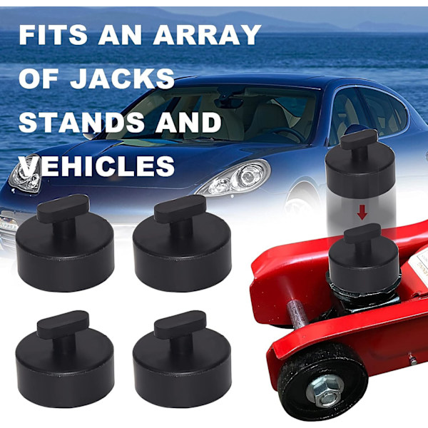 Corvette Jack Pads - 4 st, halkfria gummipuckar i ishockeydesign, säker lyftning av modellerna C5 C6 C7 C8 GS, ett måste i garaget för Corvette-ägare