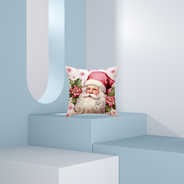 Juleputetrekk 45*45cm Gårdshus Juledekorasjon Julenissen Feriedekorasjon Hjem Sofa Pudeboks