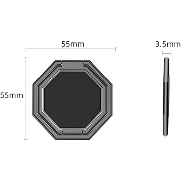 1 stk. telefonholder ring magnetisk telefonholder ring mobiltelefonholder ring telefonholder justerbar telefonholder