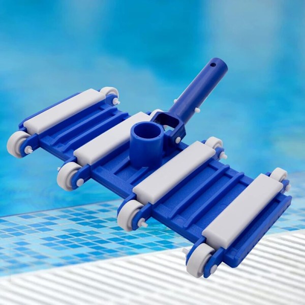 1 pool dammsugare med hjul, 14-tums robust huvud, flexibel pool dammsugare med pivot (stång ingår ej)