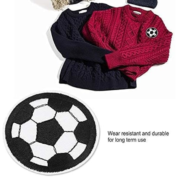 Tyg fotboll broderad lapp Flera dekorerade mönster Diy sytillbehör Dekoration Klädmärke Hantverkstillbehör