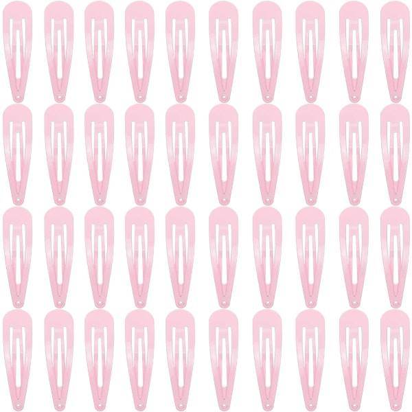 40 stykker rosa 5cm metallspenne hårspenner for barn og gi