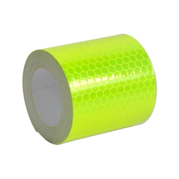2 kpl Fluoresoiva keltainen 5 cm 3M liimattava ja leikattava - säänkestävä heijastinteippi - varoitusteippi, heijastava ja itseliimautuva - turvamerkintä