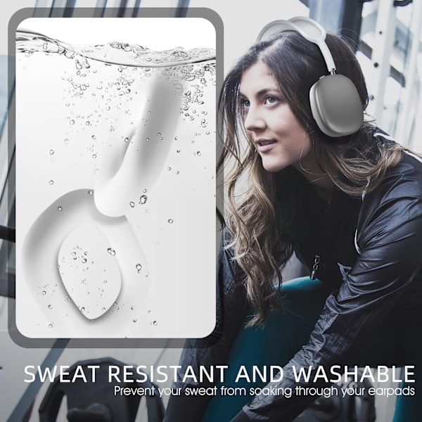 Trådløse Bluetooth-hodetelefoner, dyp bass og Hi-Fi-lyd, sammenleggbare over-ear-hodetelefoner, egnet for alle smarte enheter.(sølv)