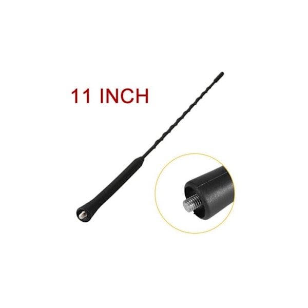 Universal bilantenn för tak 12V för stereo FM/AM-radio, 11-tums förstärkt antenn med påminnelse.