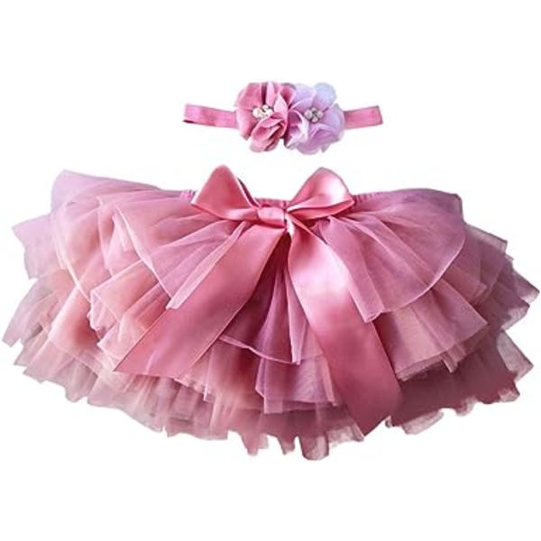 Babyflicka Foto + Blomster Blomster Hårband Nyfödd Nyfödd Tulle Tutu Kjolfoton Prinsessa Kostym Fotografering Prop Outfits